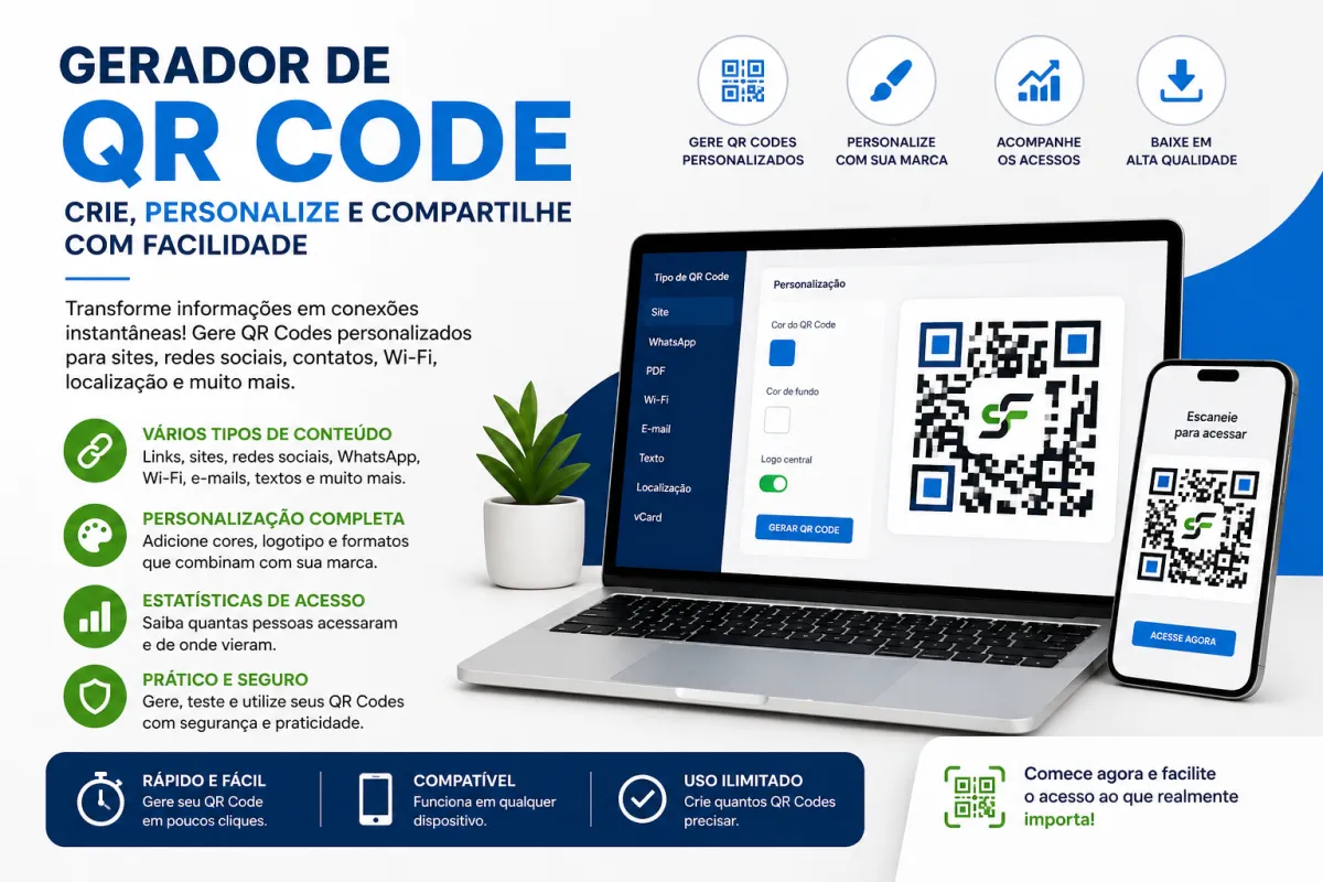 Imagem principal de Como criar QR CODE para imprimir, fácil e de graça