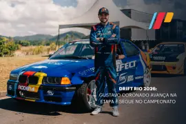 Image from the news article: Gustavo Coronado debuts in Drift Rio and secures a spot in the next stages.