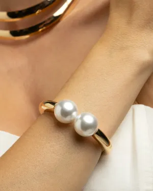 Imagem adicional 0 do item Bracelete com Pérolas Duplas Maximalista