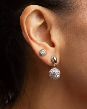 Imagem adicional 0 do item Brinco com Esfera Cravejada com Zircônias