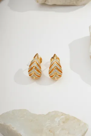 Imagem adicional 0 do item Brinco Gota Orgânico Cravejado