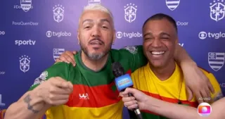 Imagem da notícia Em programa na Globo, Denílson faz piada sobre dívida antiga de Belo: “Devia muito, pagou pouco”