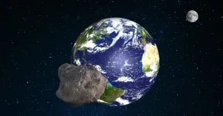 Imagem da notícia Asteroide do tamanho de um prédio de quatro andares passa bem perto do planeta Terra