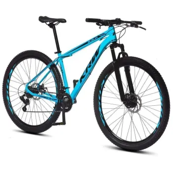 Imagem de Bicicleta aro 29 KRW Alumínio 24 Vel Marchas Freio a Disco Suspensão dianteira Mountain Bike X32 - Azul+Preto