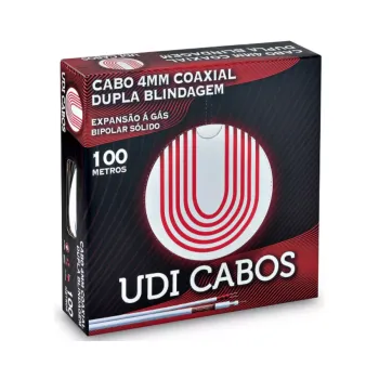 Imagem do produto Cabo Coaxial 4mm Dupla Blindagem - UDI Cabos