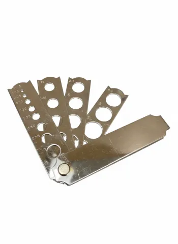 Imagem do produto Calibre Para Medir Pedras com 4 Folhas (0,01 a 6,00 ct / 1,30 a 11,70 mm)