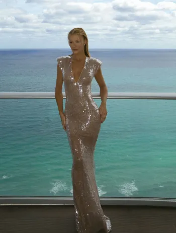 Imagem de Vestido Paetês Nude Leona - Cloude