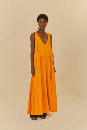 Imagem de VESTIDO LONGO MARIAS LARANJA - FARM