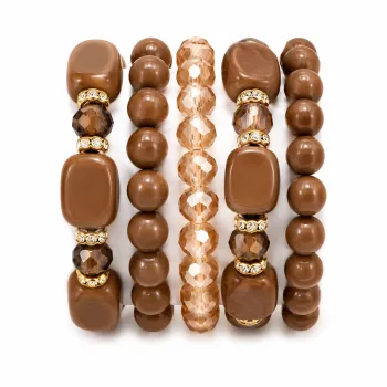 Imagem de Kit de 5 Pulseiras de Pedras Mooca