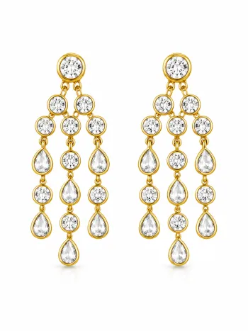 Imagem de Brinco Crystal Cascade Dourado