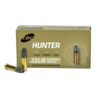 Imagem do produto CARTUCHO .22 LR CHPO 40GR HUNTER SUBSONICO CBC
