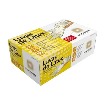 Imagem do produto Luva De Procedimento Em Látex Com Pó Tamanho G Descarpack - Caixa Com 100 unidades
