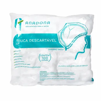 Imagem do produto TOUCA DESC SANFONADA BRANCA PCT C/ 100/ANADONA