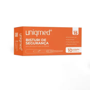 Imagem do produto N15 BISTURI DE SEGURANCA UNIQMED CABO 3 - SSTD-B