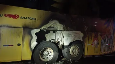 Imagem da notícia Ônibus sofre princípio de incêndio na BR-163, em São Gabriel do Oeste