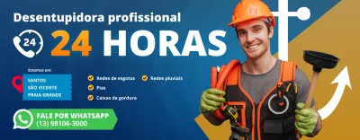 banner desentupidora profissional 24 horas