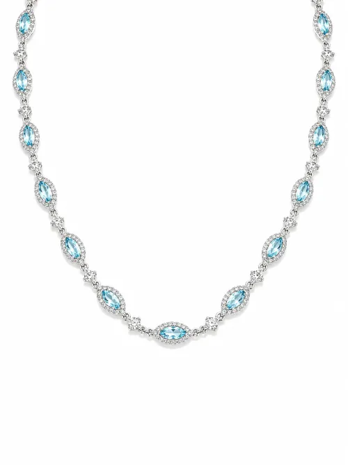 Imagem de Chocker Cravejada Azul Prateada