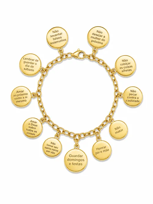 Imagem de Pulseira Dez Mandamentos Elo Português