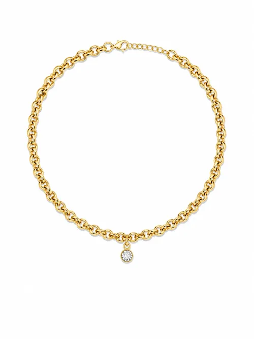 Imagem de Colar Pingente Crystal Dourado