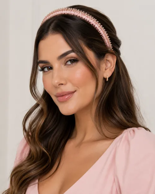 Imagem de Tiara cristal Rosa