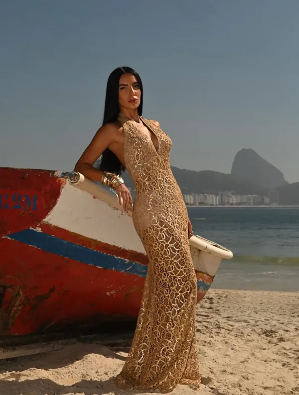 Imagem de Vestido Dourado Valentina - Cloude