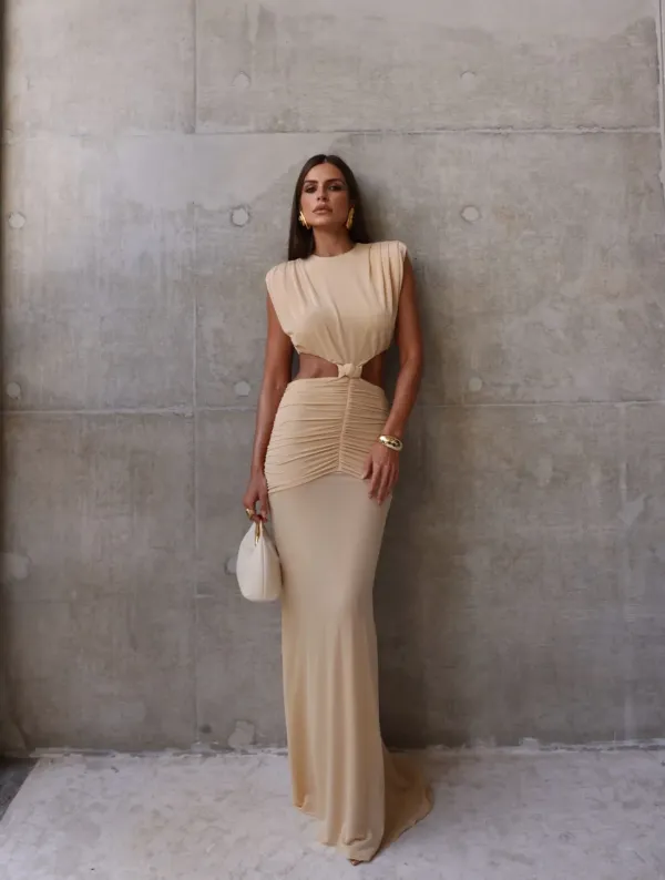 Imagem de Vestido Longo Bege Luna - Cloude
