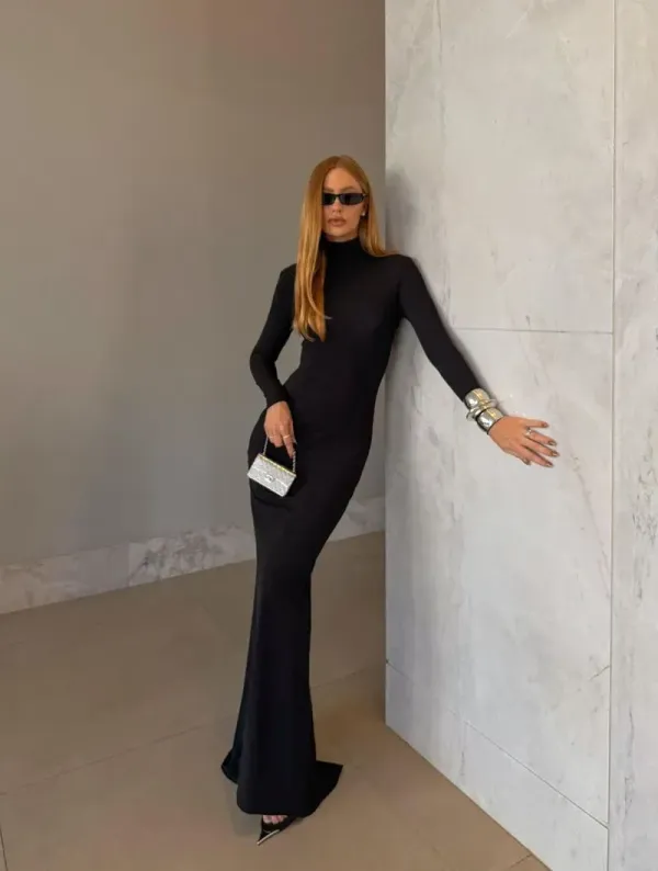 Imagem de Vestido Longo Preto - Fabia