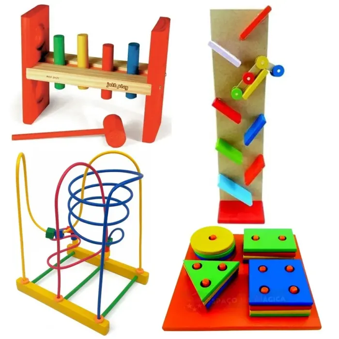 Imagem de Brinquedo Educativo de Montagem Criativa em Madeira