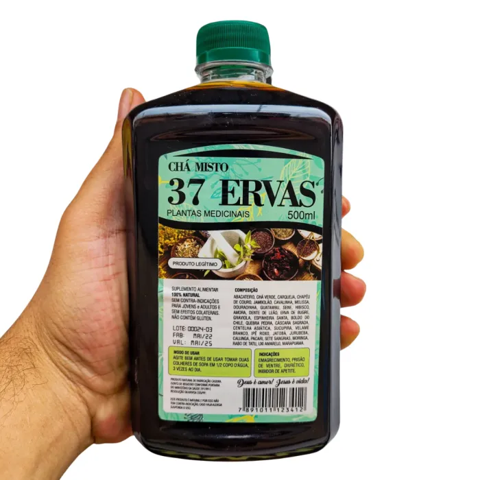 Imagem de Garrafada Chá Misto 37 Ervas 500ml Emagrecimento e Bem-Estar Natural