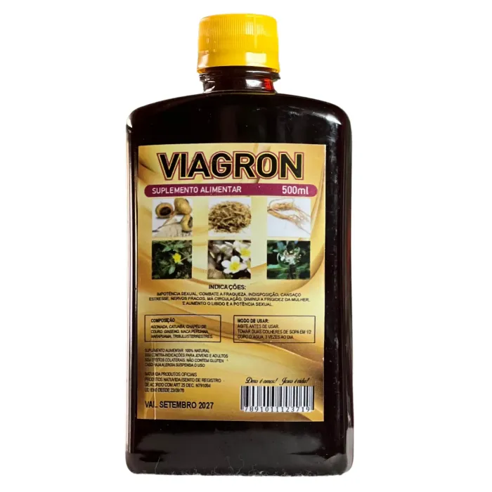 Imagem de Viagron Energético Sexual Natural 500ml Aumento da Potência e Libido para Homens e Mulheres