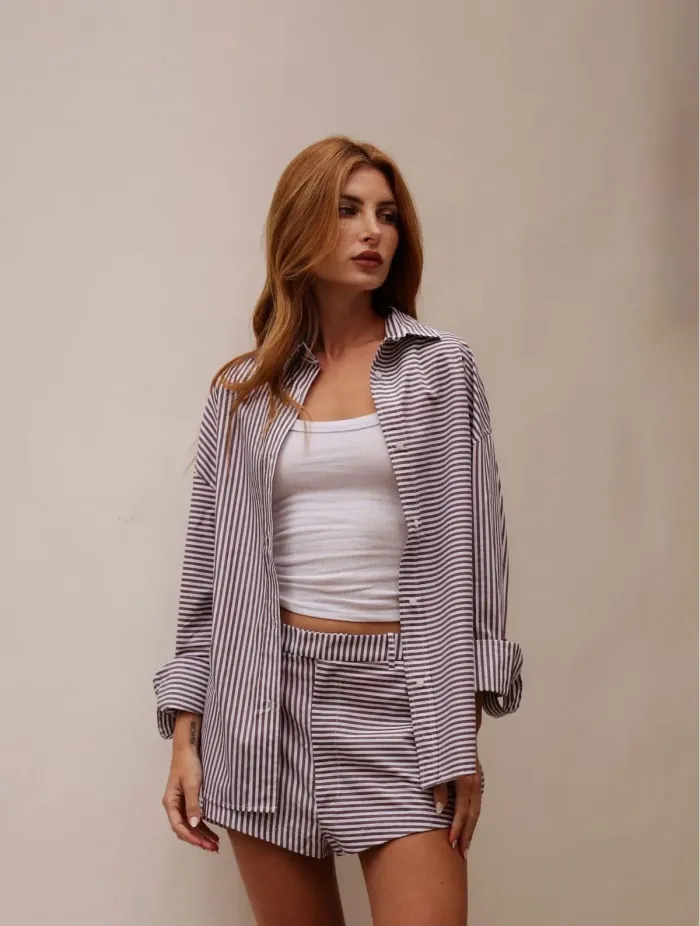 Imagem de CONJUNTO LISTRADO CLEO - CLOUDE