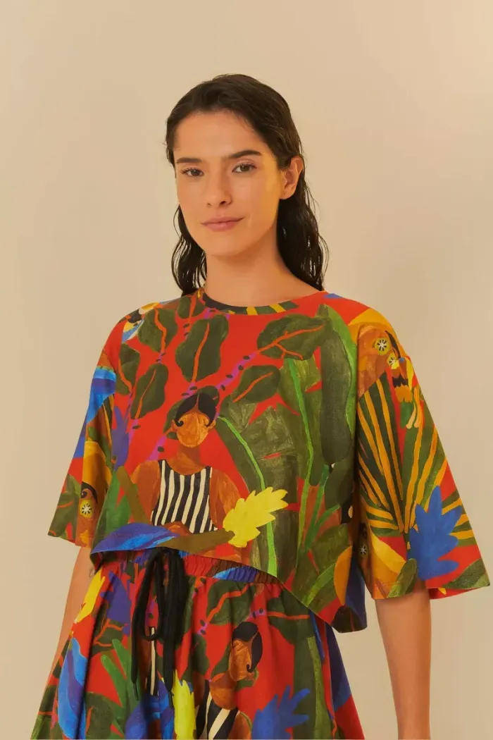 Imagem de TSHIRT CROPPED BELEZA TROPICAL MAXI - FARM