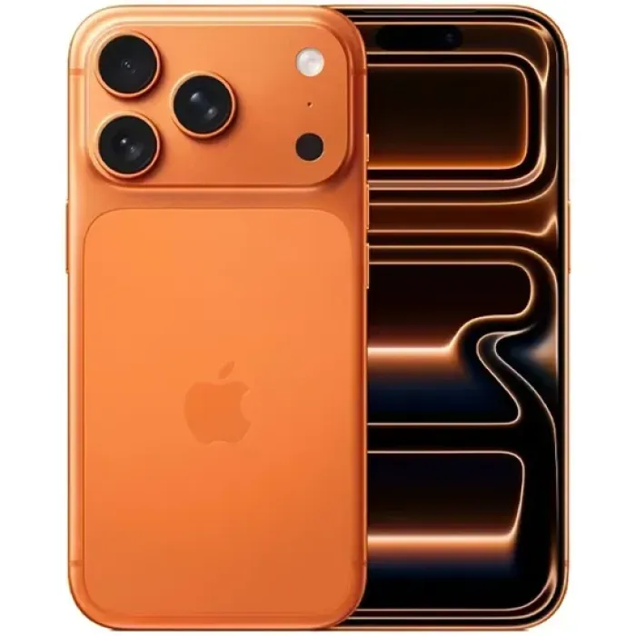 Imagem de Apple iPhone 17 Pro A3256 eSIM 256GB 12GB RAM de 6.3" 48+48+48MP 18MP - Cosmic Orange
