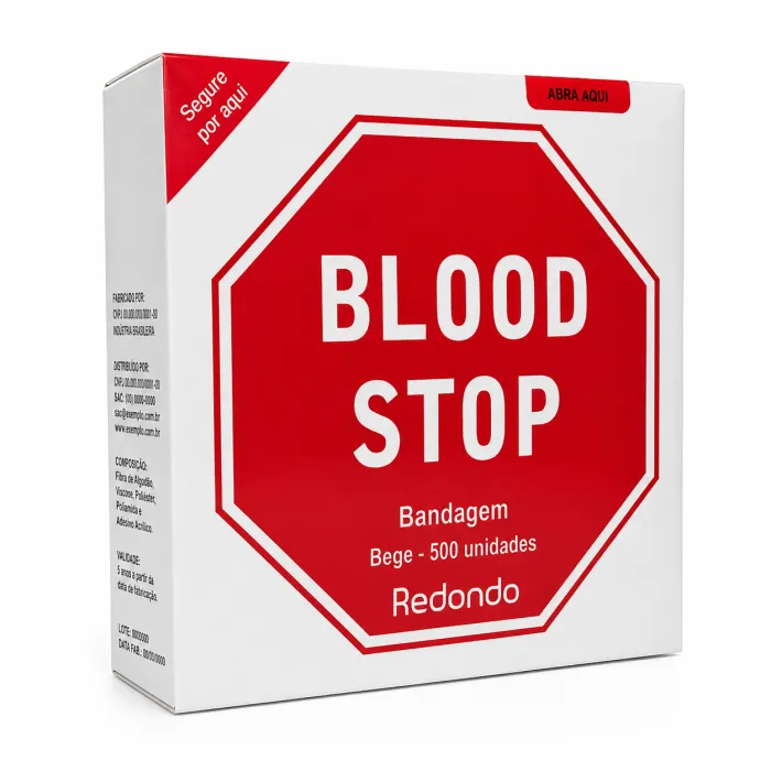 Imagem de BLOOD STOP REDONDO BEGE C/500 UNIDADES