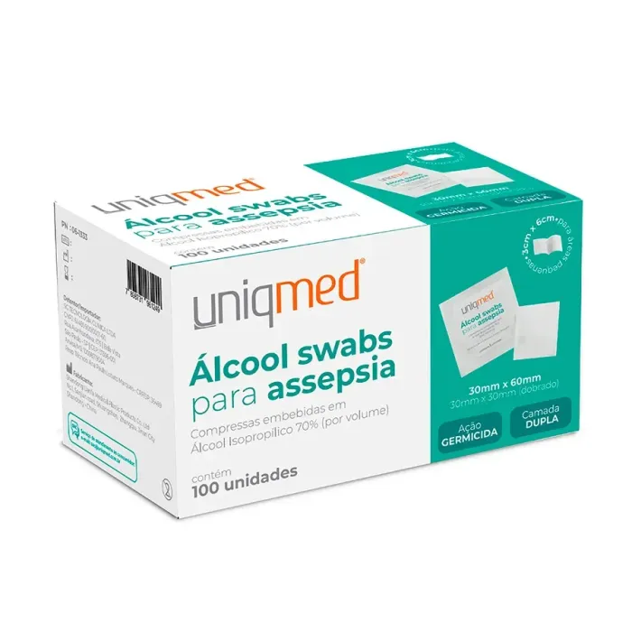 Imagem de Acool Swabs Para Assepsia Uniqmed