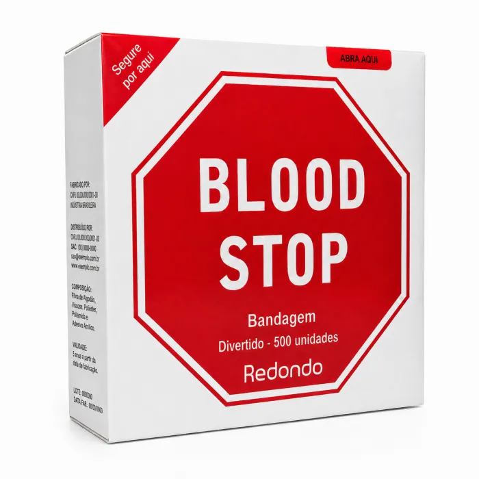 Imagem de BLOOD STOP REDONDO DIVERTIDO C/500 UNIDADES