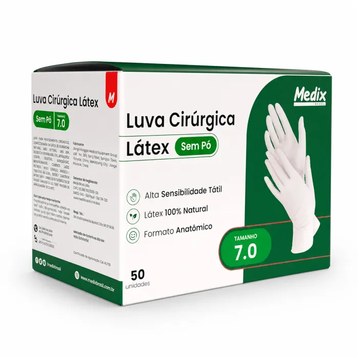 Imagem de LUVA CIR LATEX S/PO MEDIX TAM 7.0 PAR