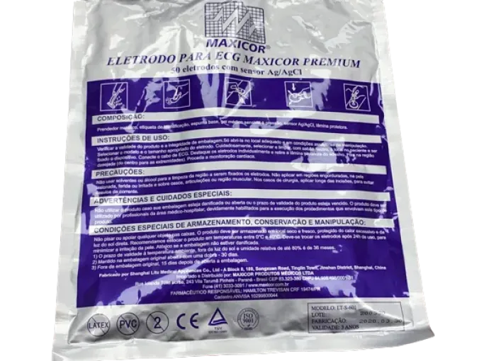 Imagem de ELETRODO PARA ECG MAXICOR PREMIUM LT-S-601 - Lote 241120 Val. 19/11/2027