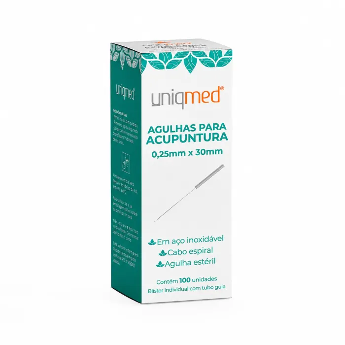 Imagem de 0,25X30MM AGULHAS PARA ACUPUNTURA UNIQMED CX 100 UN