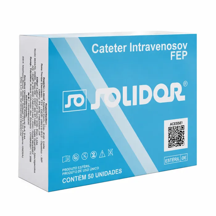 Imagem de Cateter Intravenoso 20G Solidor - Caixa Com 50 Unidades
