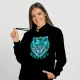 Imagem adicional 5 do item Moletom Canguru Feminino Quality WOLFLIFE - Lobo Colorido - MU1023