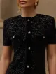 Imagem adicional 5 do item Vestido Preto Paetês - Júlia
