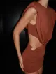 Imagem adicional 3 do item Vestido Marrom Drica - Cloude