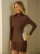 Imagem adicional 1 do item Vestido Marrom Hilda - Cloude