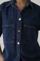 Imagem adicional 1 do item Camisa Jeans Andressa Azul Escuro