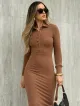 Imagem adicional 1 do item VESTIDO MARROM TABITHA - CLOUDE