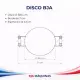 Imagem adicional 2 do item Disco Chapa Bifeira De Arado 43cm Borda 4cm Com Cabo BJA