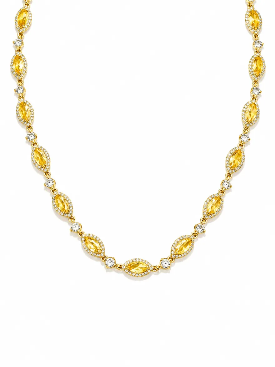 Imagem de Chocker Cravejada Amarela Dourada