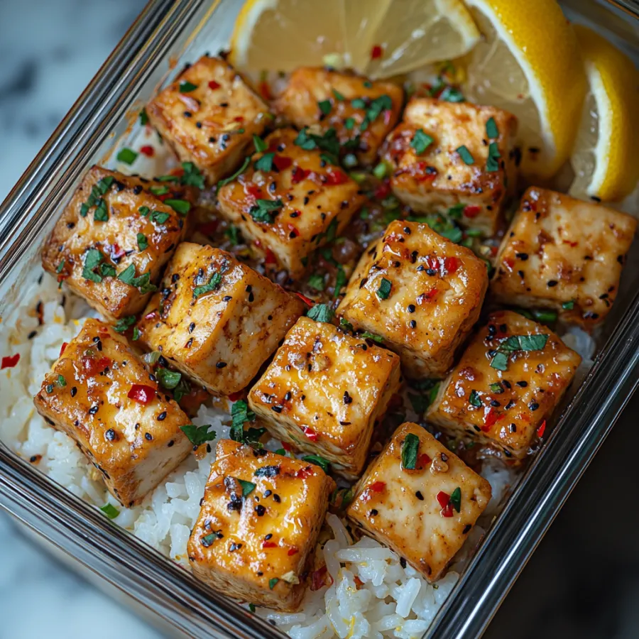 Imagem Meal-prep-de-tofu-ao-molho-cítrico