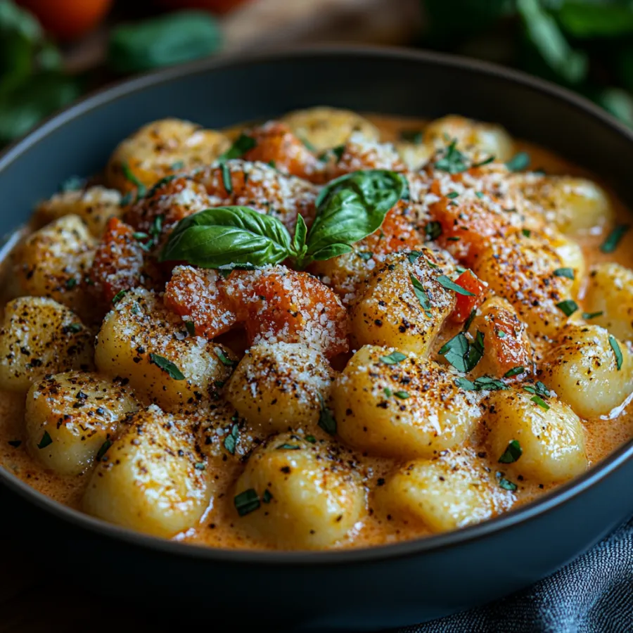 Imagem Nhoque-com-Molho-Cremoso-de-Tomates-Assados